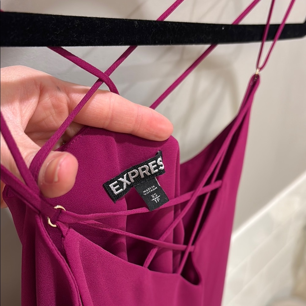 Express Fuchsia Strappy Camisole - Picture 2 of 2